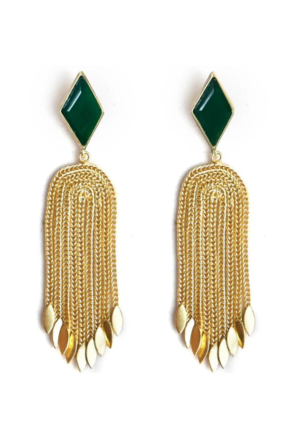 Green Onyx Tales Earrings