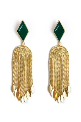 Green Onyx Tales Earrings