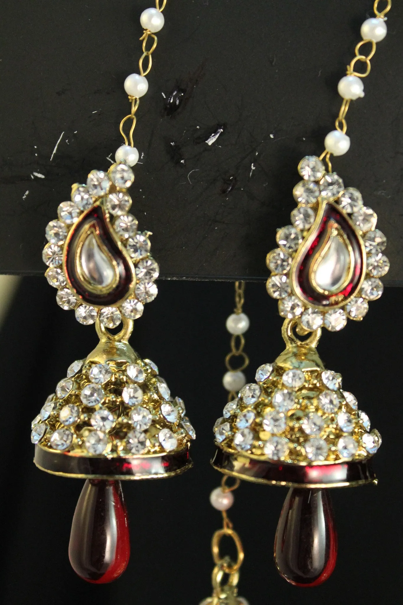 Jhumka Earrings 1813 Golden Jhumki Earrings Shieno