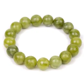 Kunzite Green Stretch Bracelet 11mm