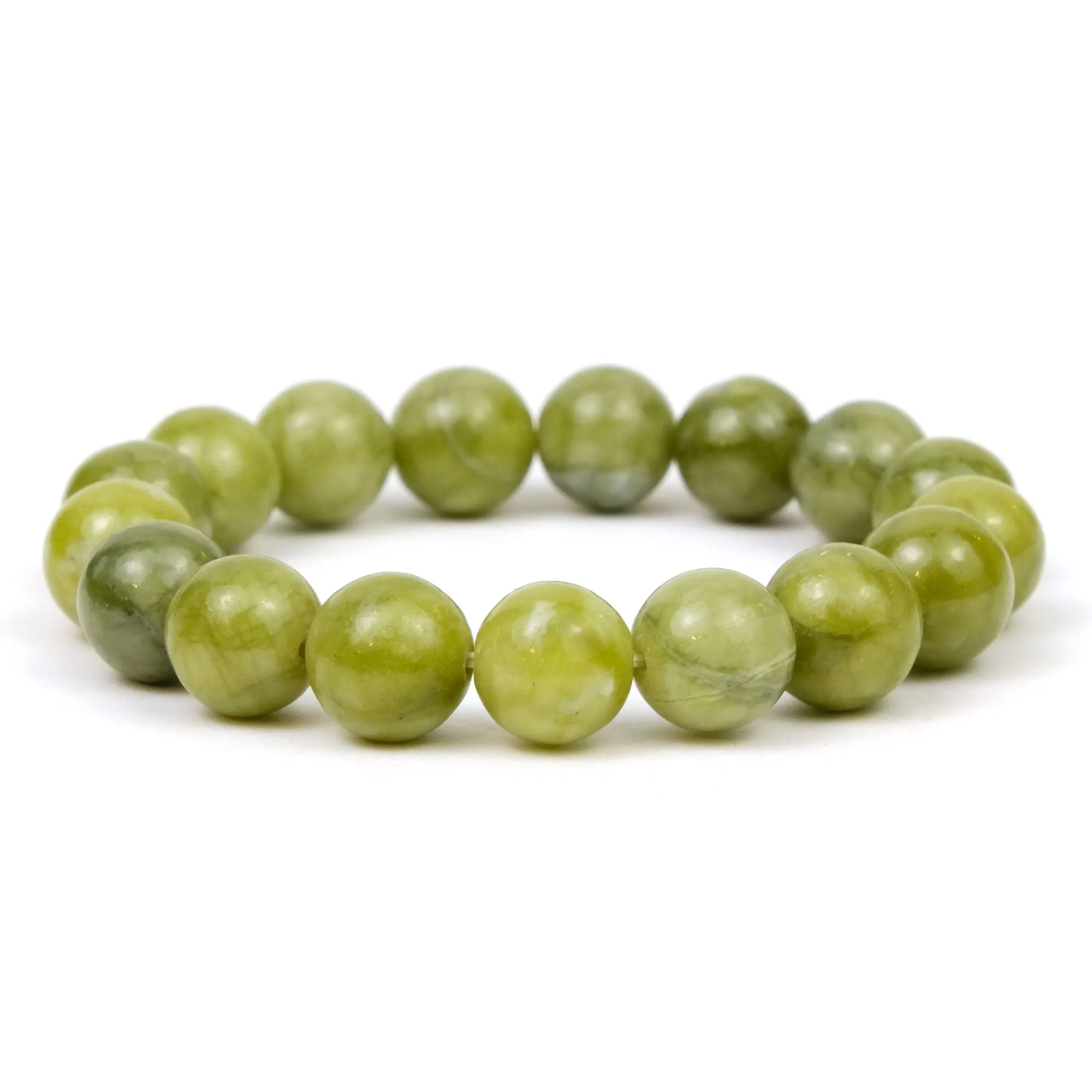 Kunzite Green Stretch Bracelet 11mm