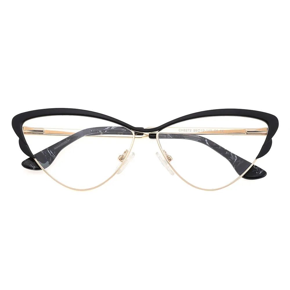 Laoyehui Women's Eyeglasses Cat Eye Reading Glasses Ch8272