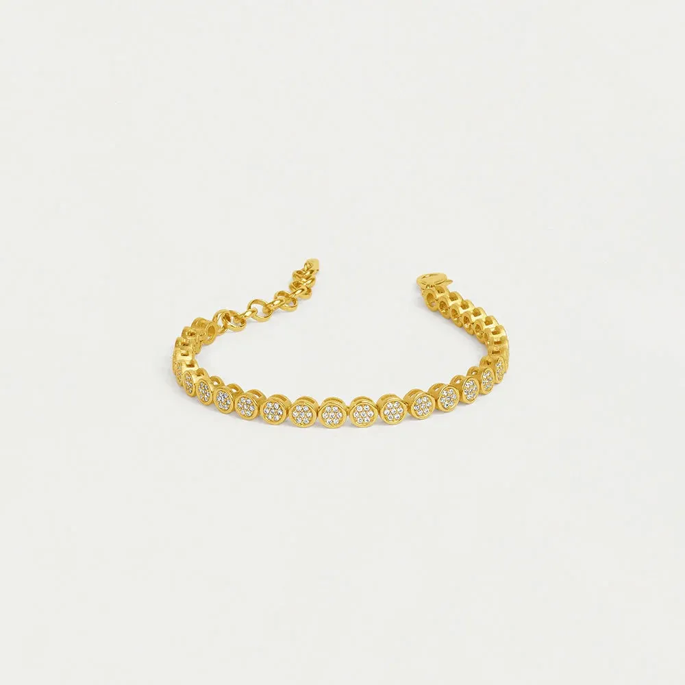 Mirabeau Pave Bracelet - White Topaz/Gold