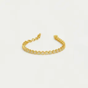 Mirabeau Pave Bracelet - White Topaz/Gold
