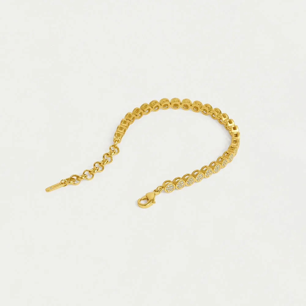 Mirabeau Pave Bracelet - White Topaz/Gold