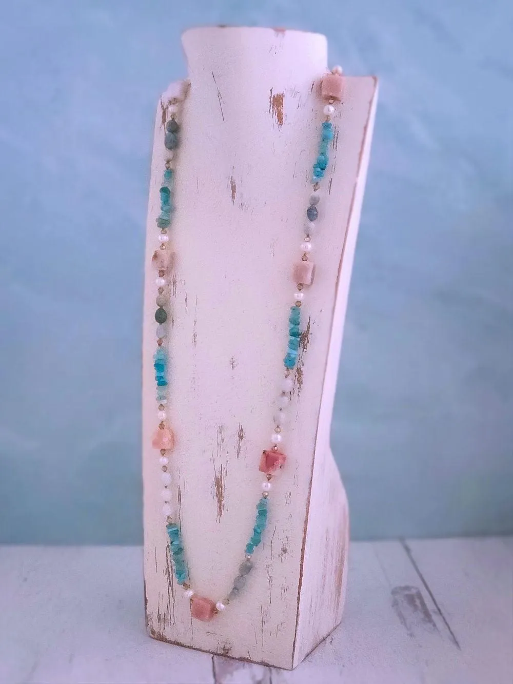 Mixed Gemstone Necklace - Long
