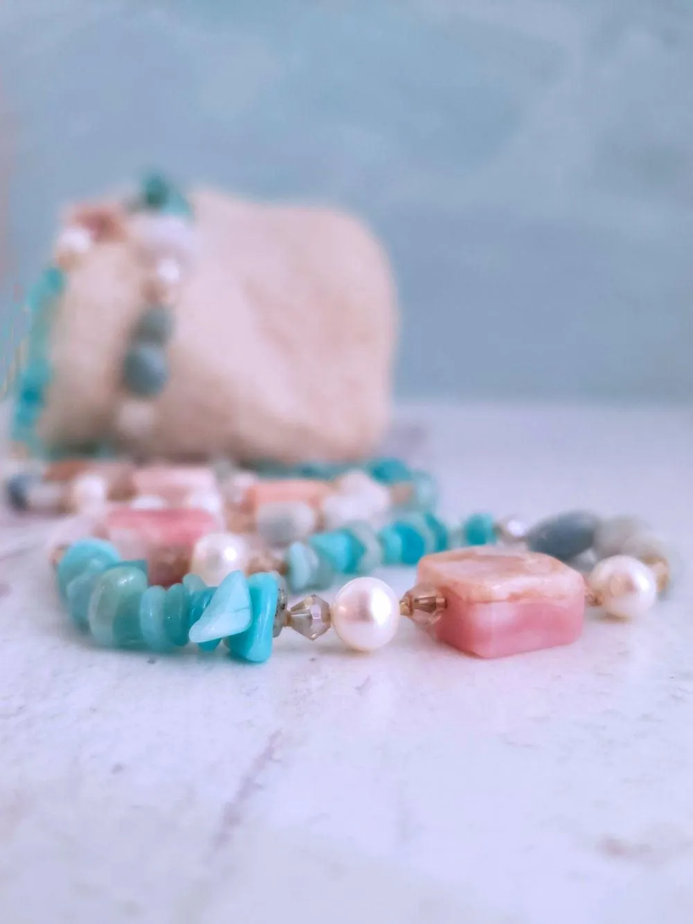 Mixed Gemstone Necklace - Long