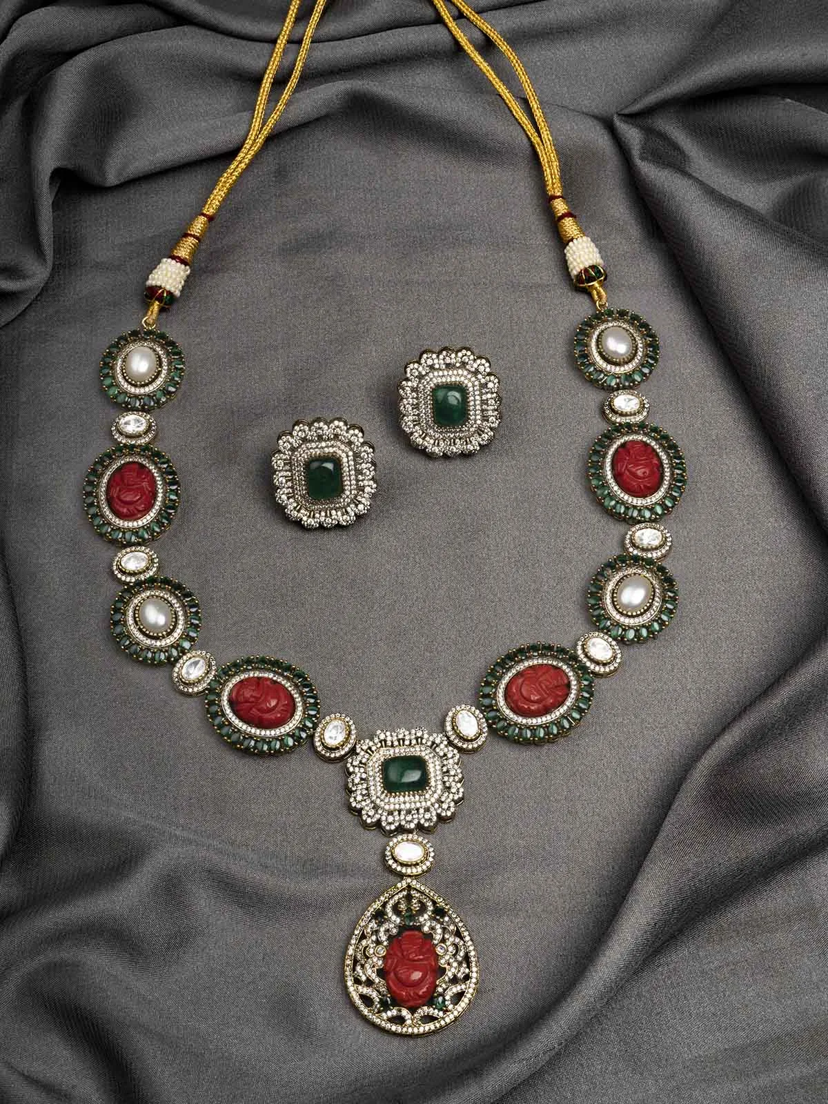 Multicolor Moissanite Necklace Set - MO-S71GRA