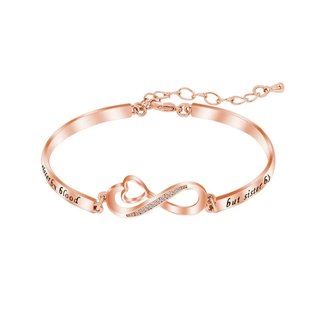No Sister By Blood But Sister By Heart" Bracelet