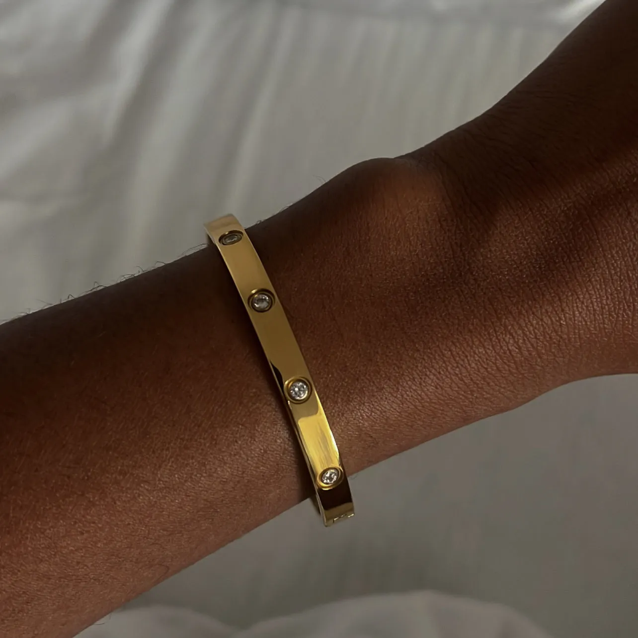 Ollie Solitaire Bangle Bracelet