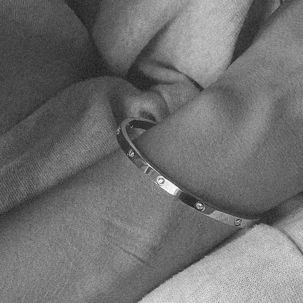 Ollie Solitaire Bangle Bracelet
