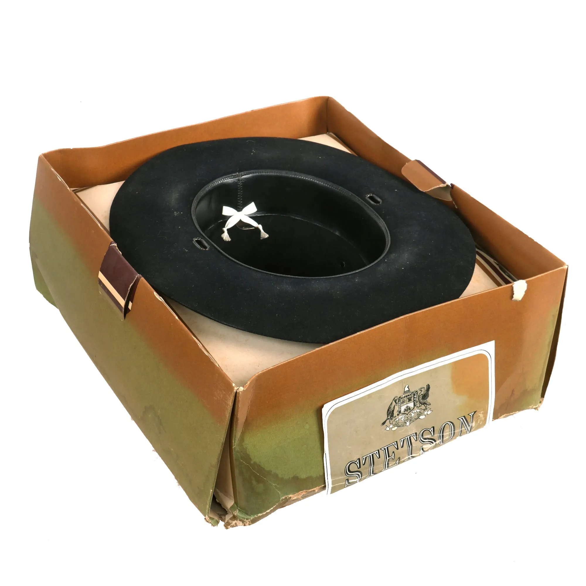 Original U.S. Vietnam War Named “Cav Hat” Cavalry Stetson Campaign Hat in Original Box with Spurs - Captain W.A. Gilleto