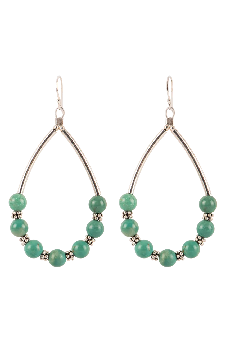 Paige Wallace Turquoise Loop Earrings