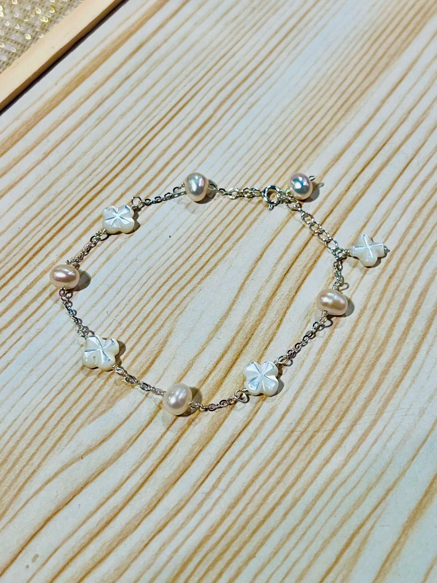 Pearl Charm Bracelet