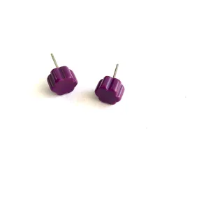 Purple Deco Daisy Stud Earrings