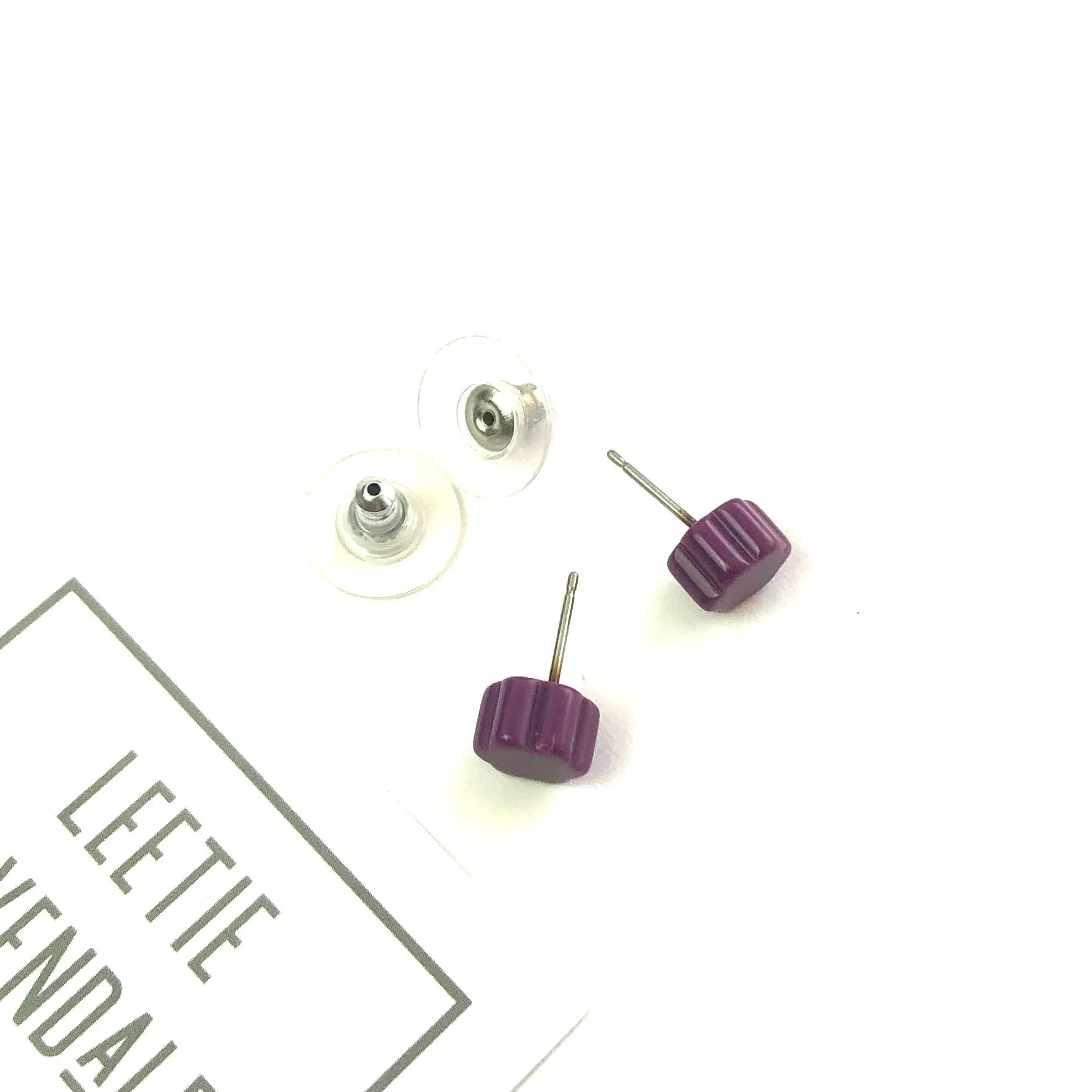 Purple Deco Daisy Stud Earrings