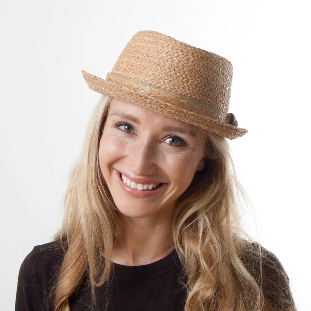 Raffia Diamond Crown Pork Pie Hat Wholesale Pack
