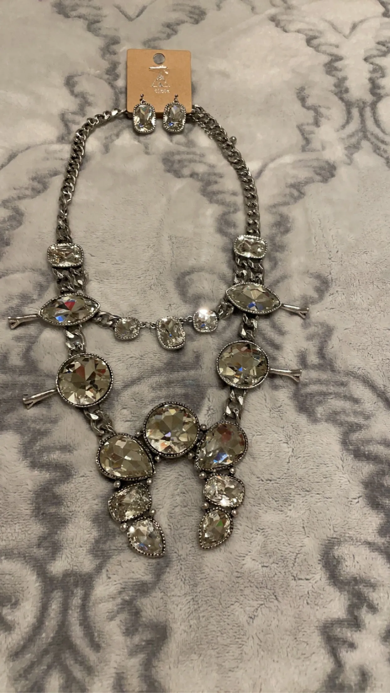 Rhinestone Squash Necklace