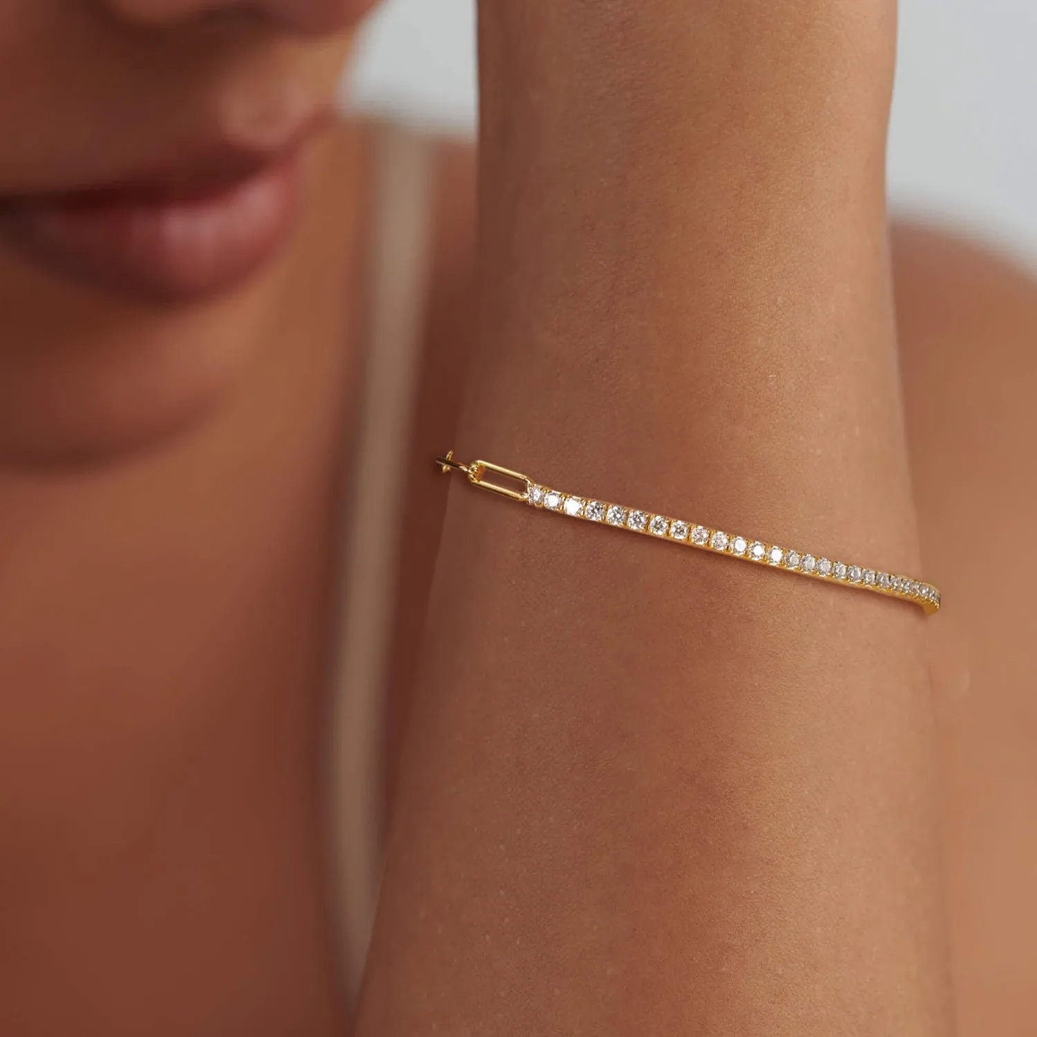 S925 Chain Link Tennis Bracelet