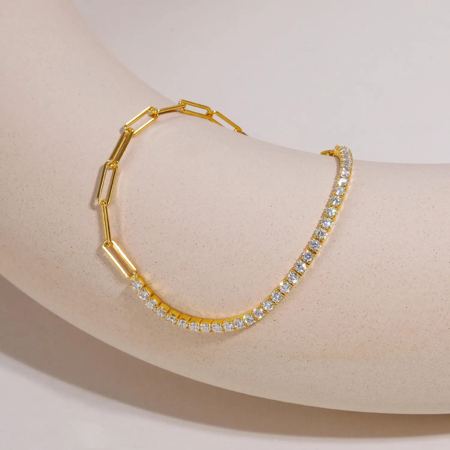 S925 Chain Link Tennis Bracelet