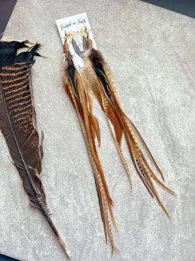 Saco Feather Earrings (Brown)