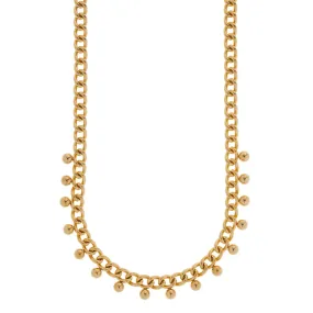 Saffron - Oriental Bead Link Necklace Stainless Steel