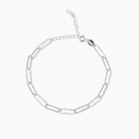 Silver Paperclip Link Bracelet