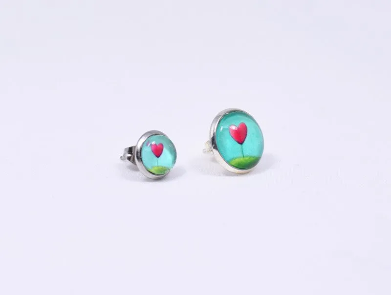 Small Stud Earrings - "Midnight Magic" - Amélie Gagné