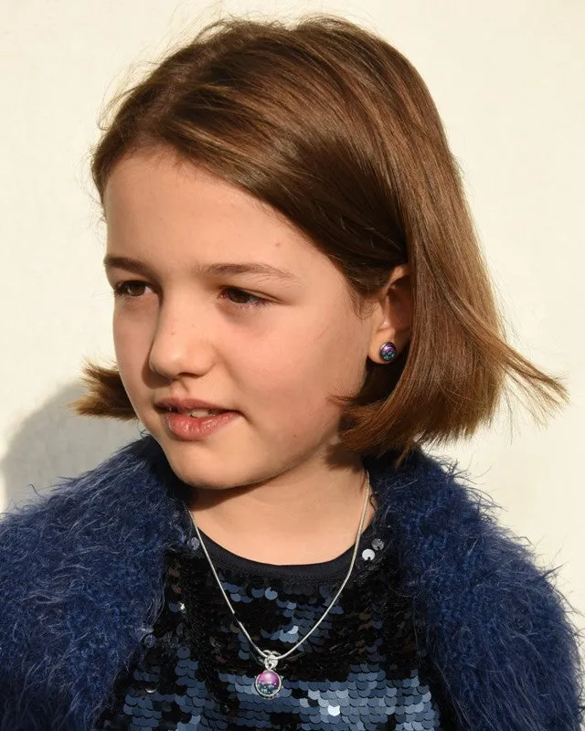 Small Stud Earrings - "Midnight Magic" - Amélie Gagné