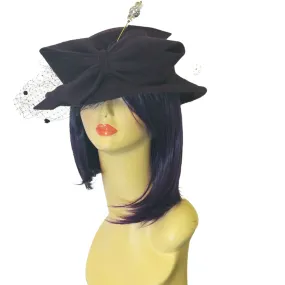 Small Velour Hat Netting Veil