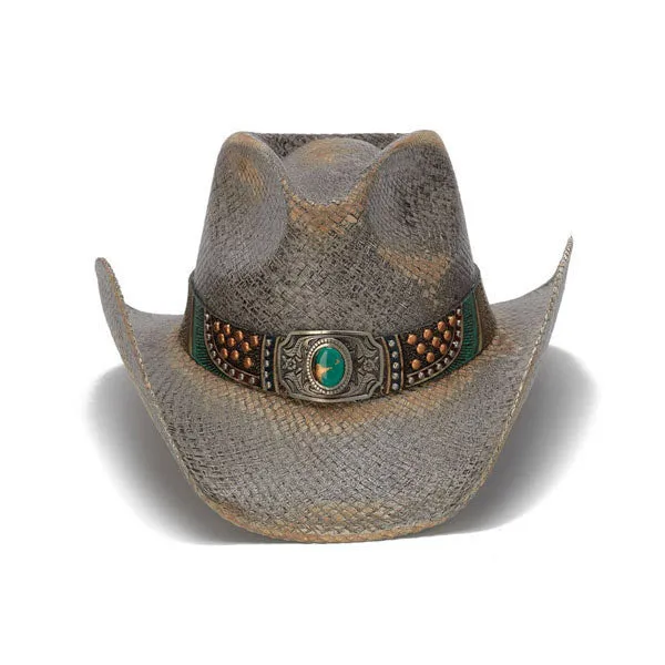 Stampede Hats - Studded Turquoise Blue Stone Cowboy Hat