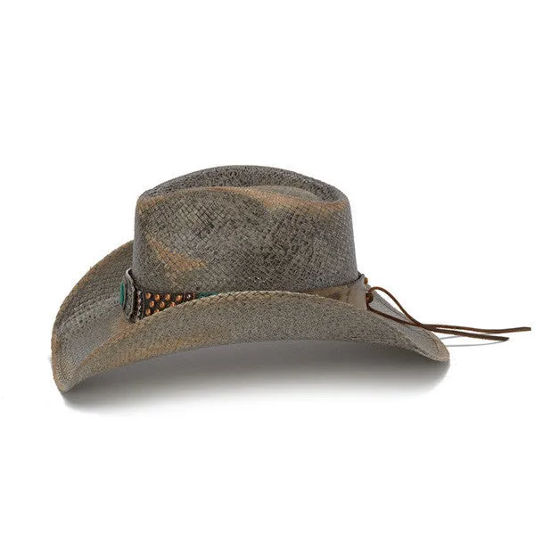 Stampede Hats - Studded Turquoise Blue Stone Cowboy Hat