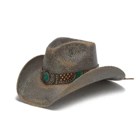Stampede Hats - Studded Turquoise Blue Stone Cowboy Hat