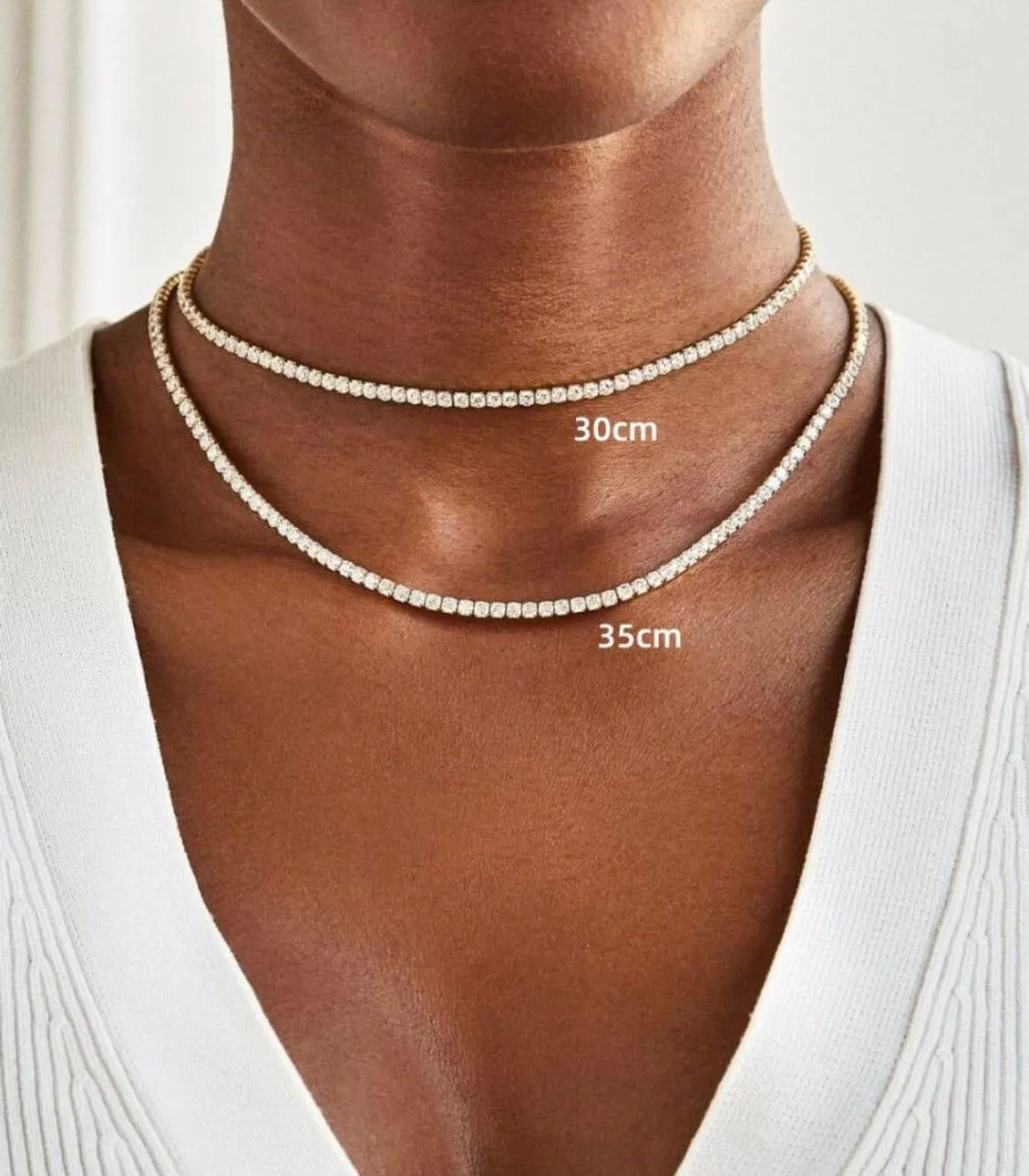 STEPHANIE Personazlied tennis necklace