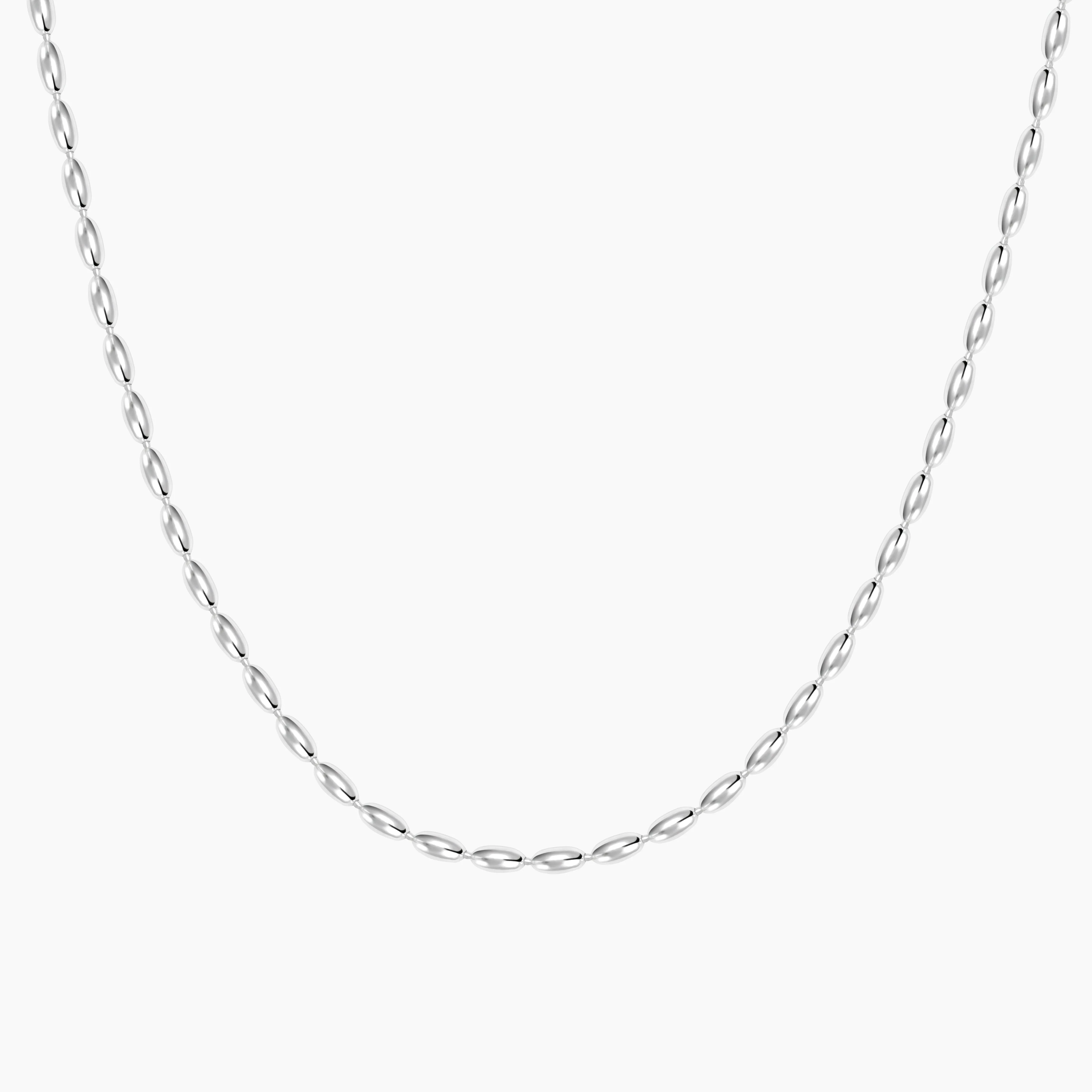 Sterling Silver Teardrop Beaded Necklace