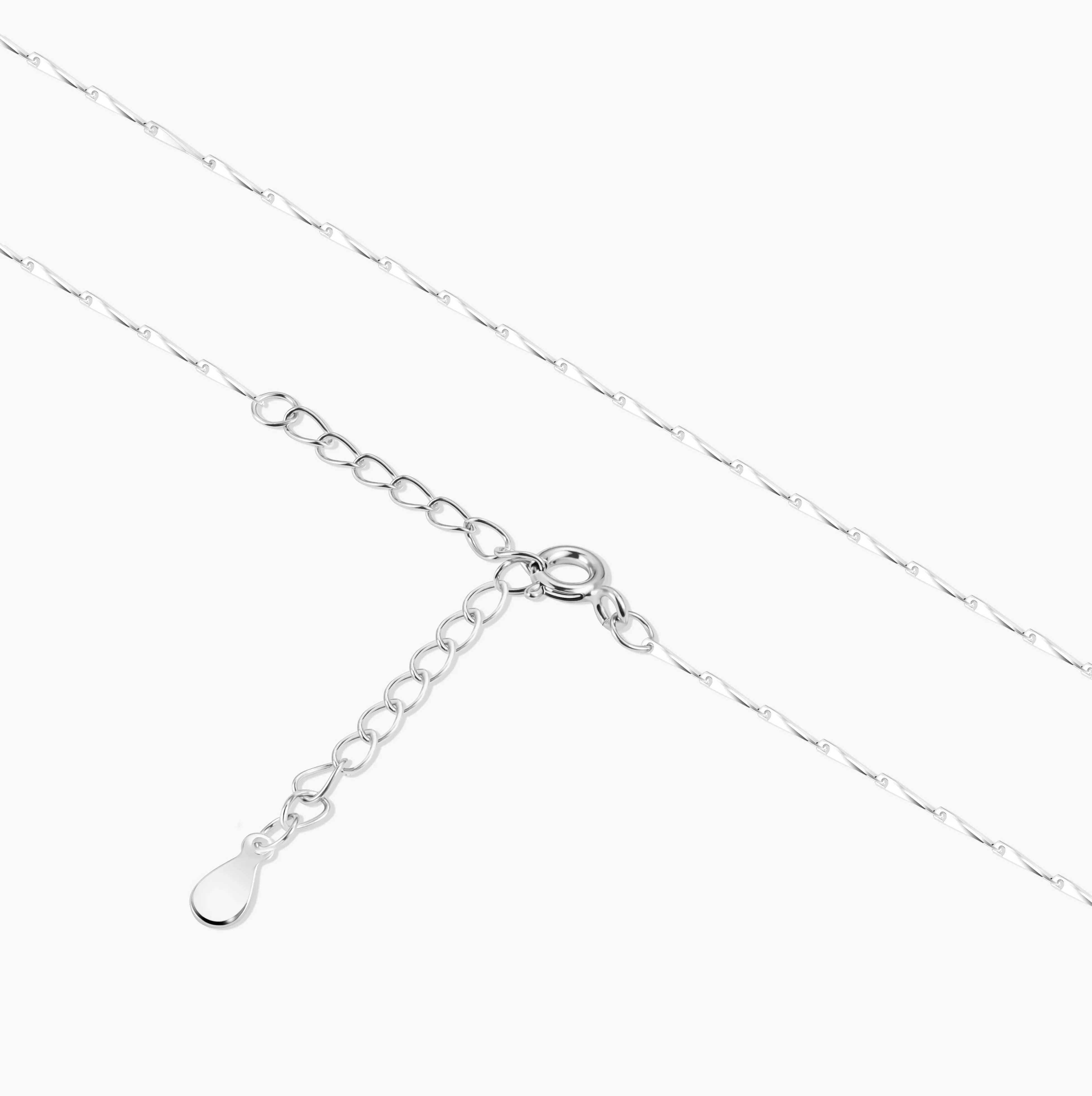 Sterling Silver Teardrop Beaded Necklace