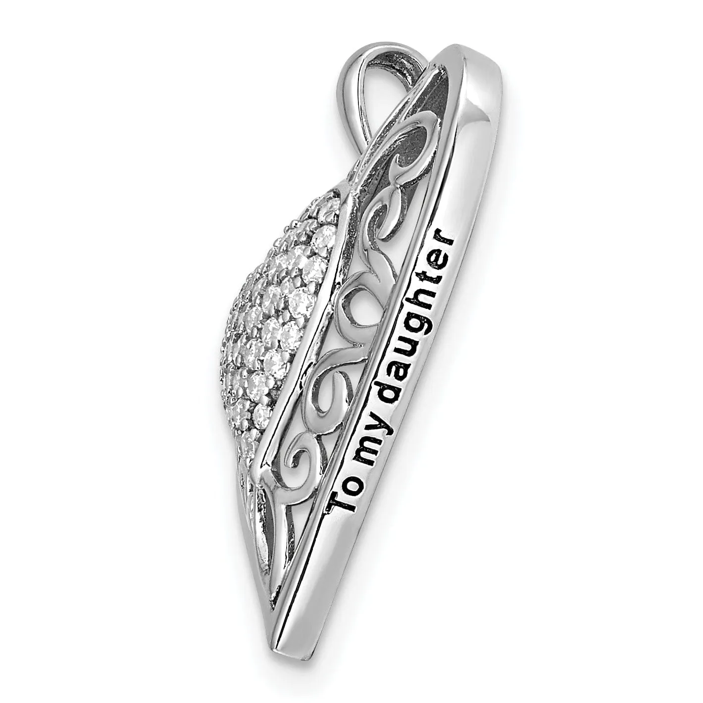 Sterling Silver To My Daughter Necklace