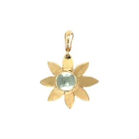 Sunburst Blue Topaz Charm