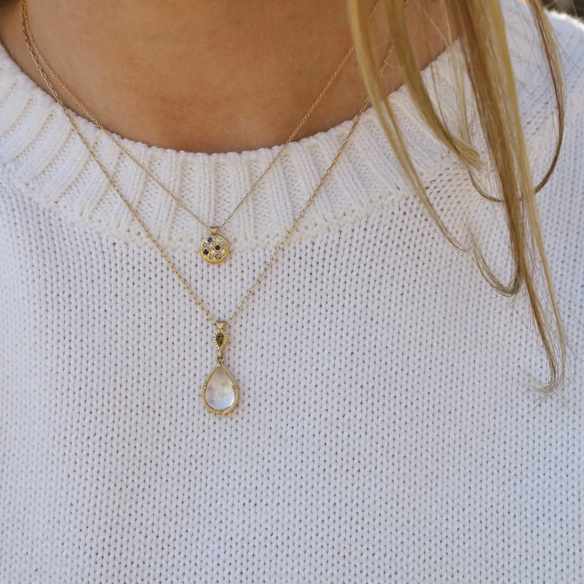 Tidal Pool Pendant Necklace | Blue | 18k
