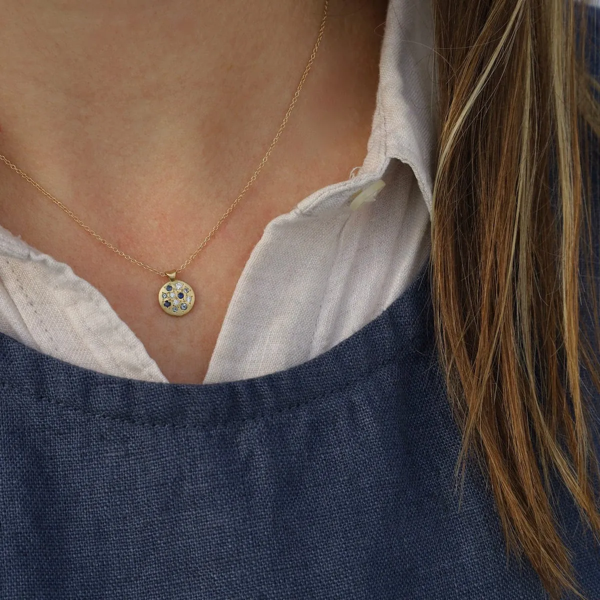 Tidal Pool Pendant Necklace | Blue | 18k