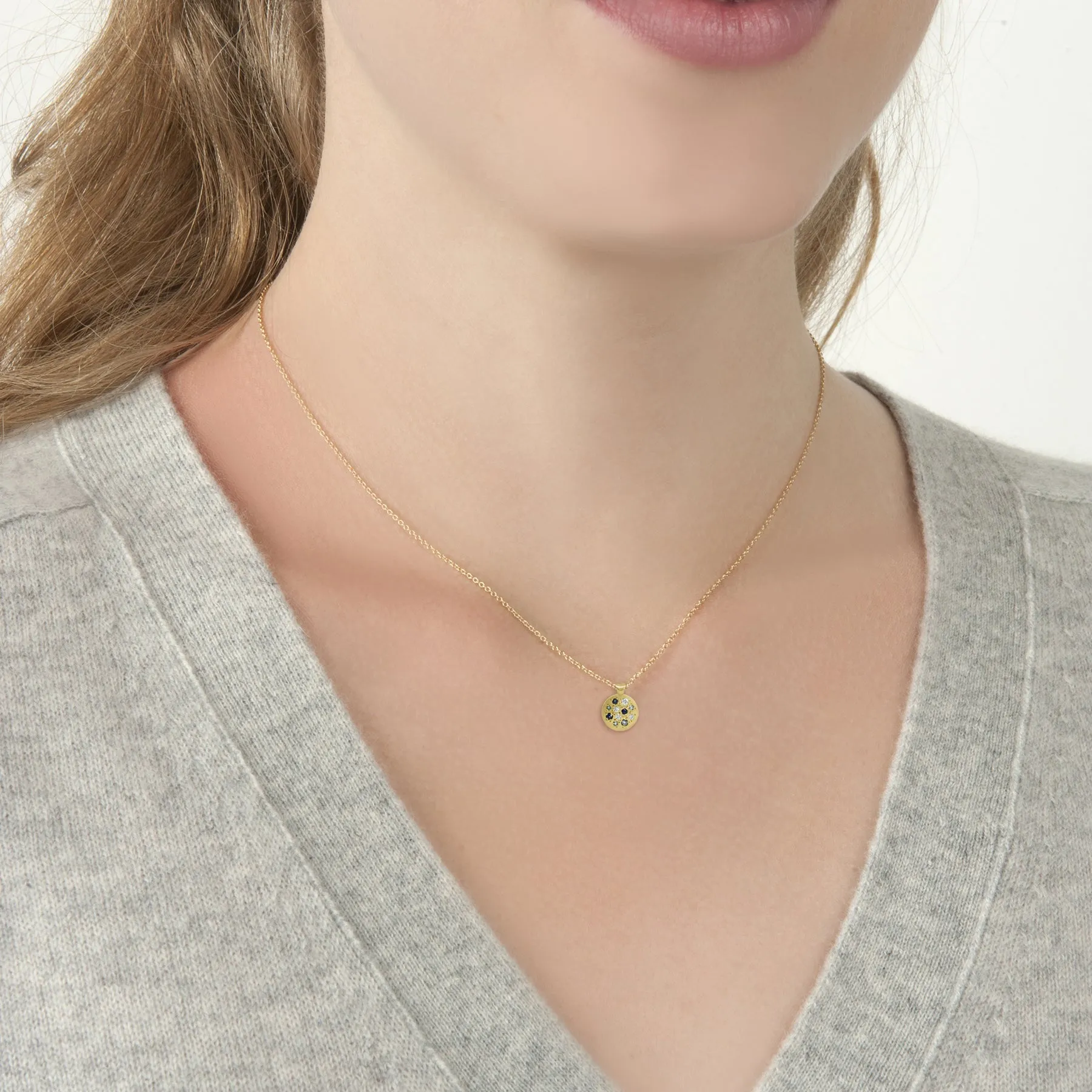 Tidal Pool Pendant Necklace | Blue | 18k