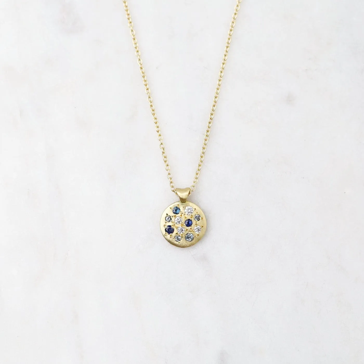 Tidal Pool Pendant Necklace | Blue | 18k