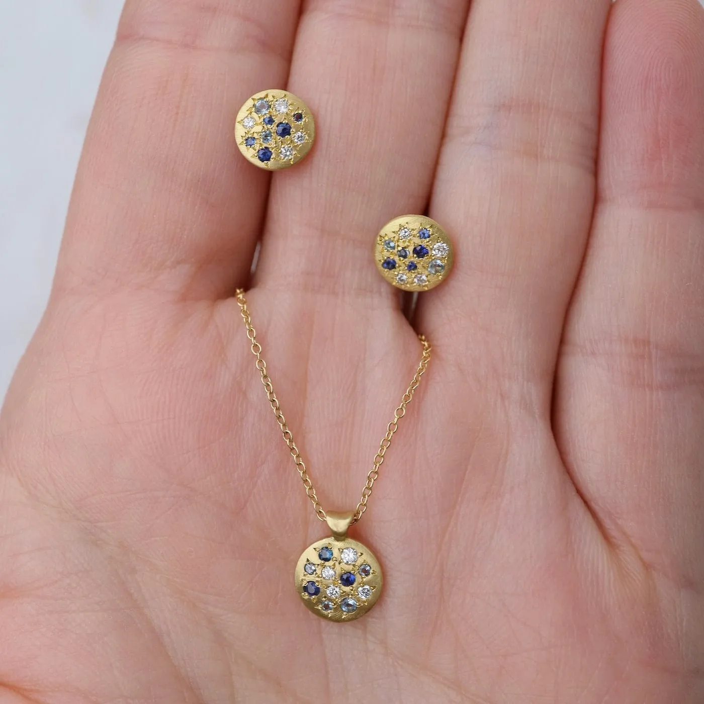 Tidal Pool Pendant Necklace | Blue | 18k
