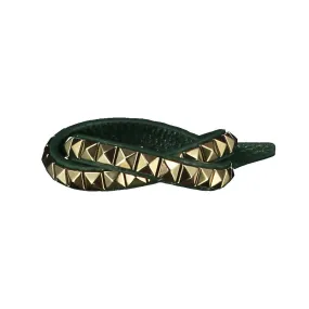 Vicki Dark Green Leather Bracelet