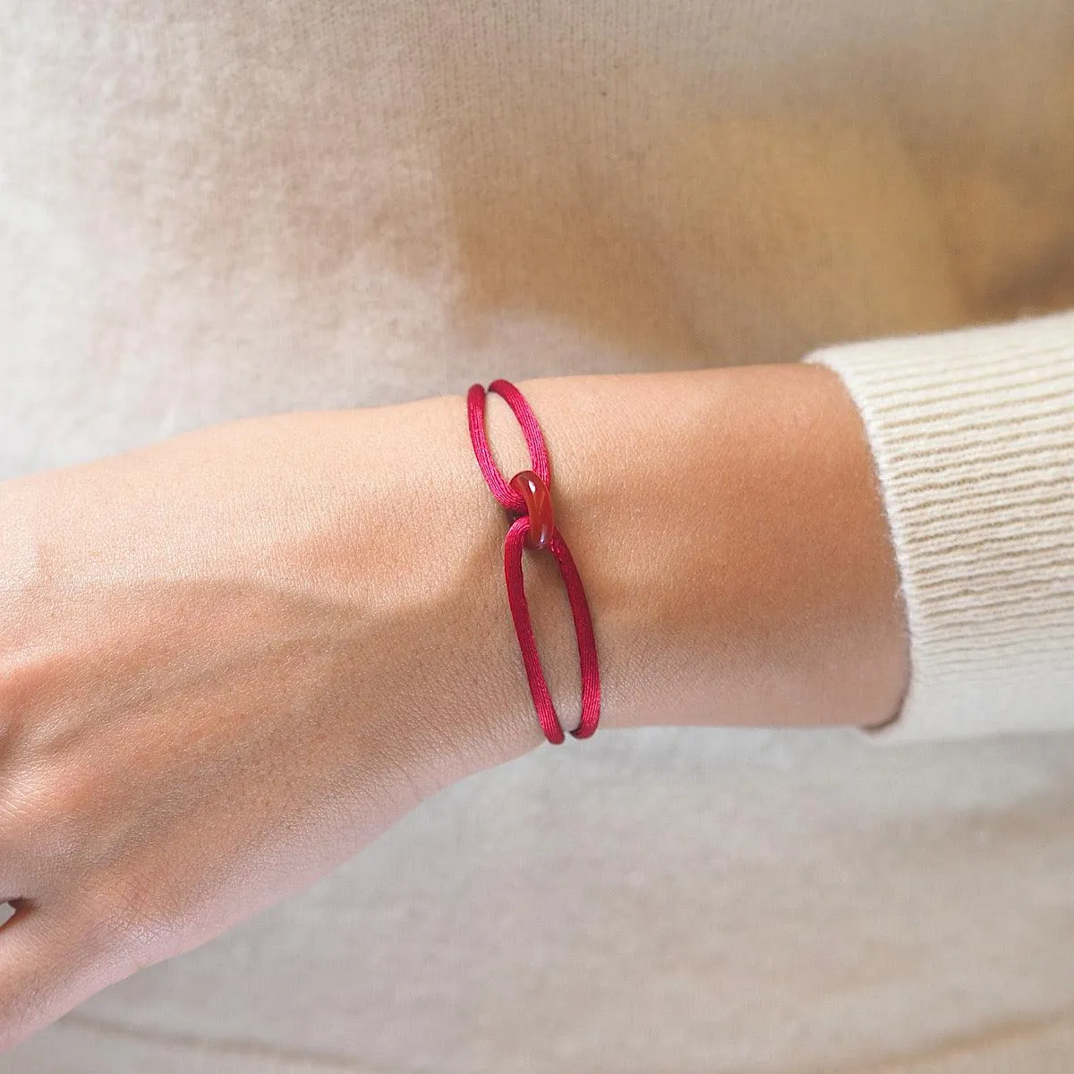 Wecord Red Soho Cord Bracelet