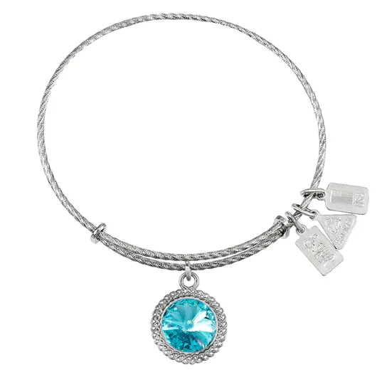 Wind and Fire Silver Birthstone Bracelet