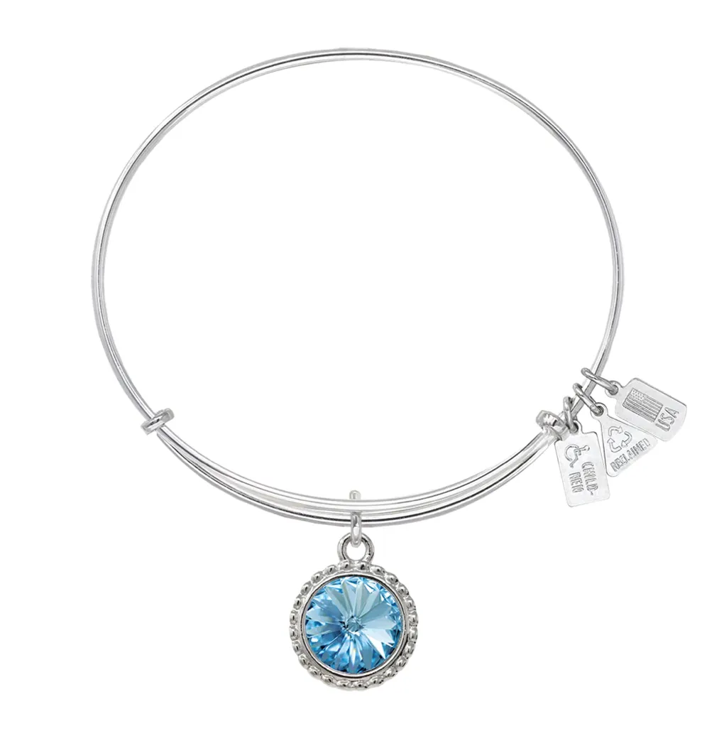 Wind and Fire Silver Birthstone Bracelet