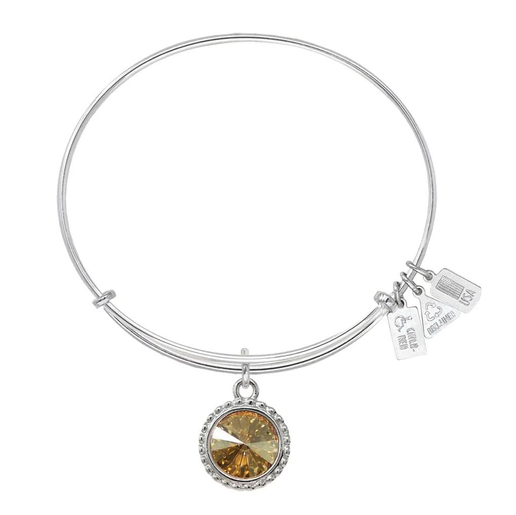 Wind and Fire Silver Birthstone Bracelet