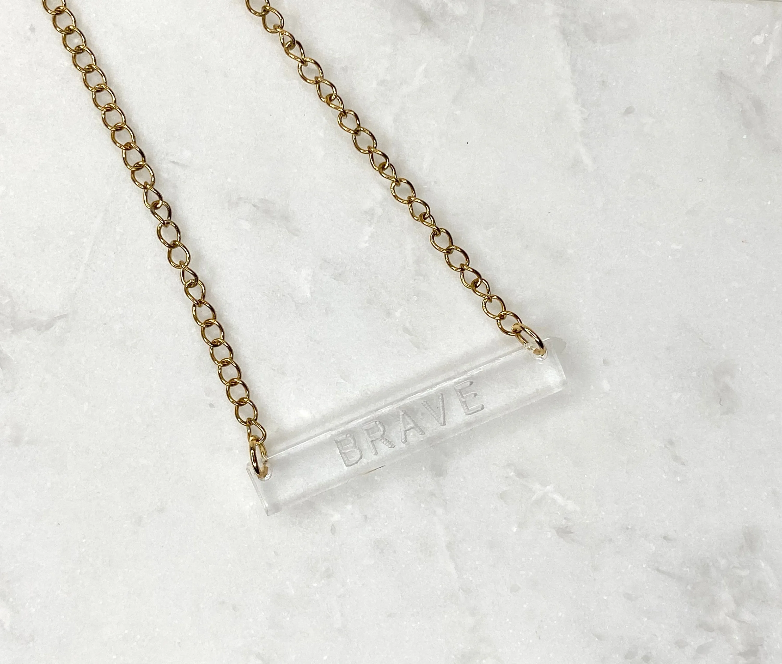 Word of the Year Necklace, Custom Bar Necklace, Layering Bar Necklace, Brave Joy Hope Shalom Believe Fierce Be Kind Dream