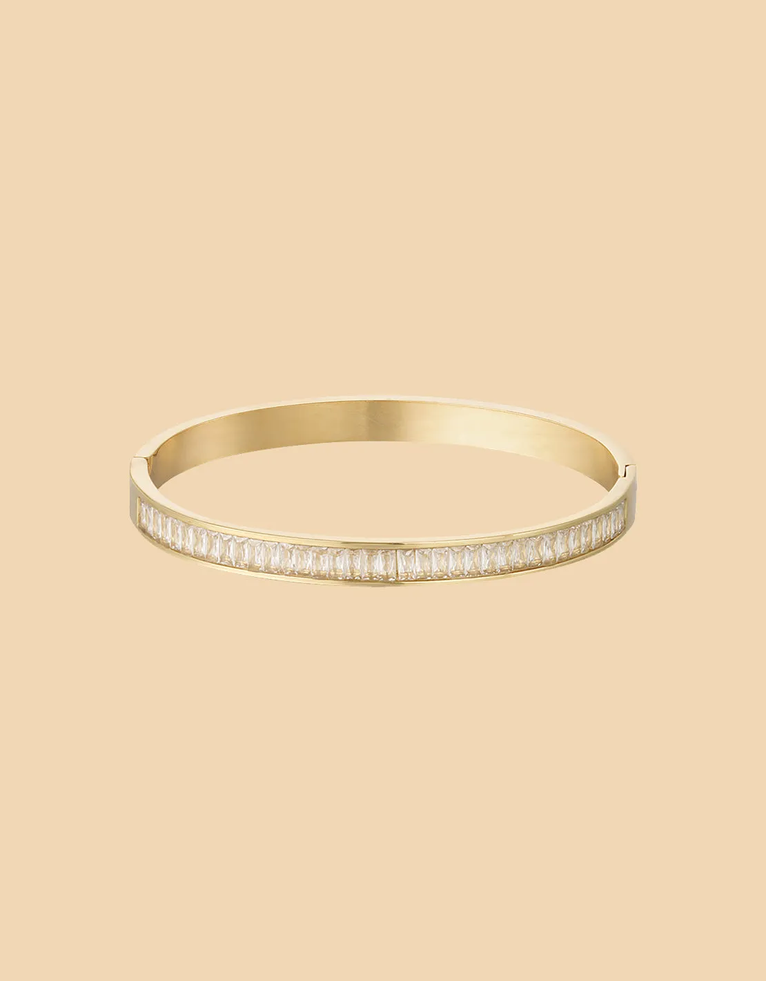 Zircon bangle bracelet